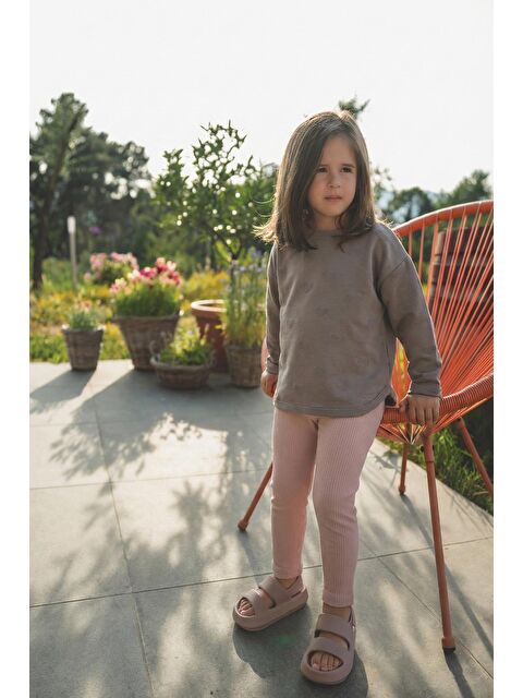 CİGİT Uzun Kollu T-Shırt Takım 1-7 Yaş Vizon - S000473243-26429