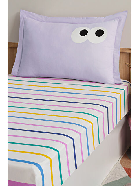 UPSTYLE Pes Lastikli Çarşaf Seti Tek Kişilik Funny Lila - S000364293-17878
