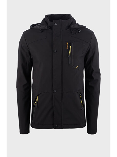 Buratti Çıkarılabilir Kapüşonlu Suya Dayanıklı SoftShell Erkek Mont 497LUIS - S000000411-19351