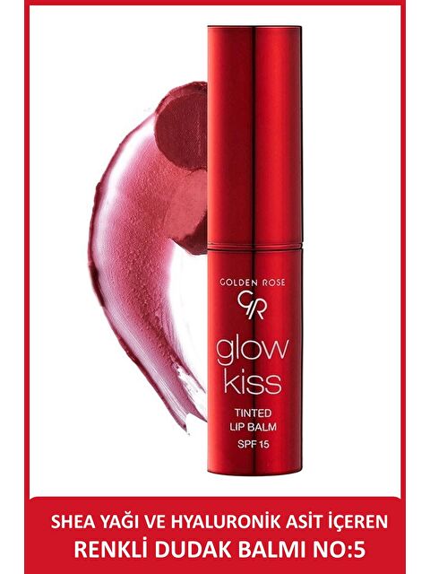 GOLDEN ROSE Glow Kiss Tinted Lip Balm No: 05 Cherry Juice - Renkli Dudak Nemlendirici