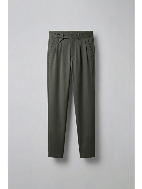 Abluka Online Pileli Kumaş Erkek Pantolon Haki - S000109386-18547