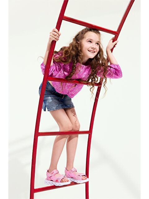 Vicco Roy Işıklı Kız Çocuk Pembe Sandalet