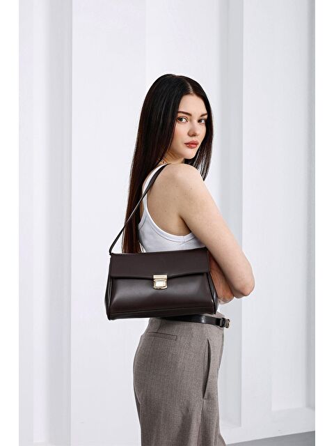 Shulebags Lauren City Baget Çanta Kahve - S000487858-19413