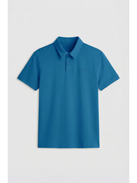 Tommylife Saks Basic Göğüs Logolu Standart Kalıp Triko Polo Yaka Erkek Tişört - 87768 - S000028470-23710