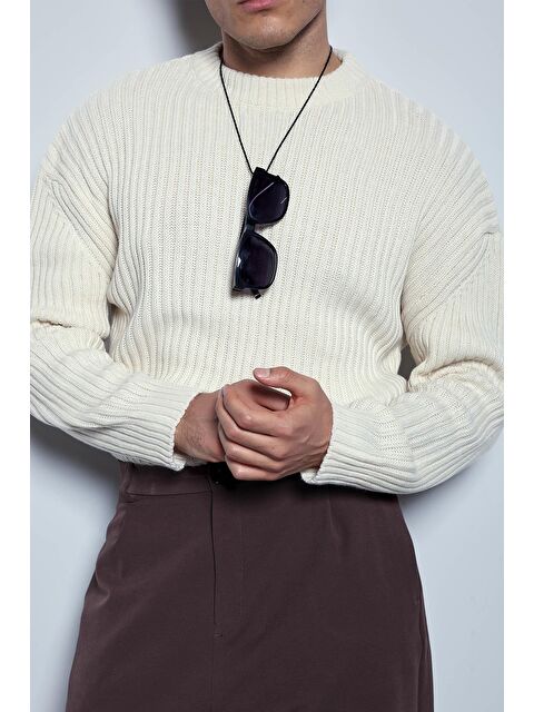 Abluka Online Erkek Regular Fit Kazak Bej - S000118417-19928