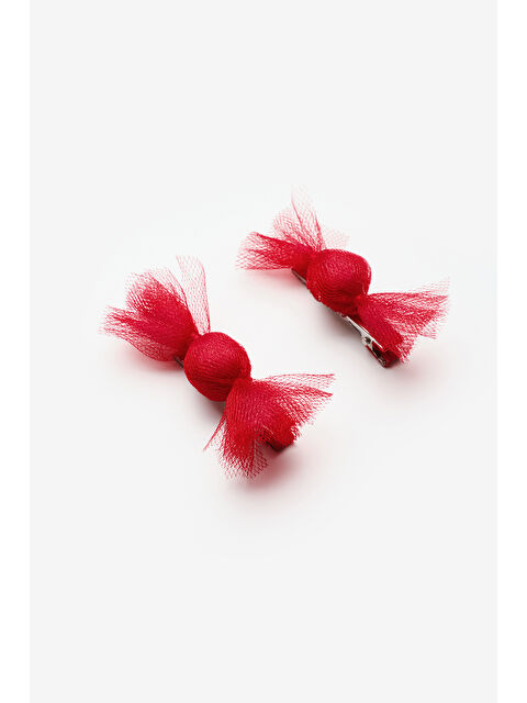 Le Mabelle Kırmızı Şeker Figürlü Kız Çocuk 2'li Klips Toka - S000371888-20045