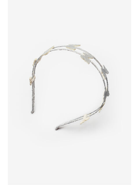 Le Mabelle Gümüş Minik Kelebekli Kız Çocuk Taç - S000371877-18105