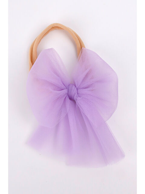 Le Mabelle Lila Tül Fiyonk Saç Bandı - S000237065-17878