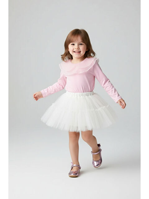Le Mabelle Beyaz Kız Çocuk Tül Etek - Miley - S000371991-20063