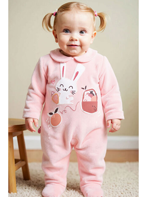 Boboli Kız Bebek Tavşan Baskı Tulum - S000457699-20024