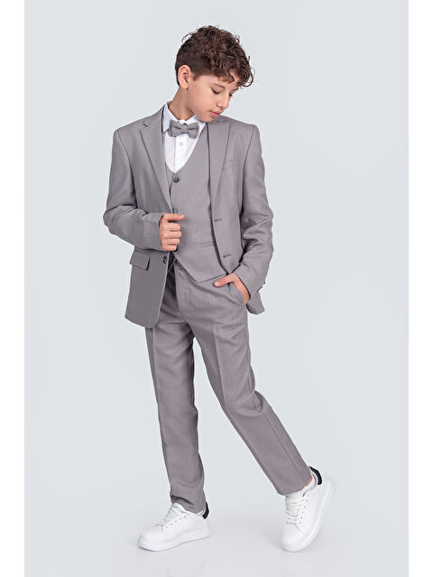 Pina Kids Erkek Çocuk Papyonlu Yelekli Takım Elbise TE.4000YY - S000274288-20600