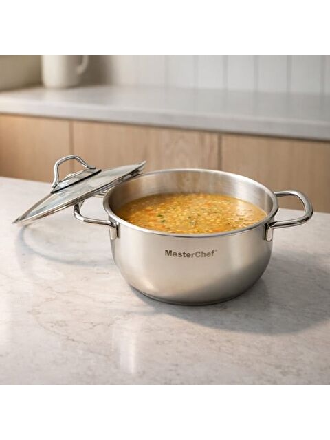 MasterChef Paslanmaz Çelik Tencere - Gri - 20 cm - S000400974-20600