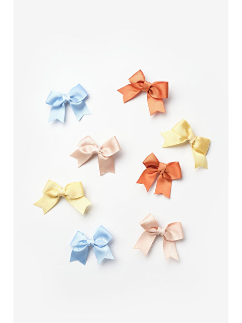 Le Mabelle Çok Renkli Sonbahar 8'li Kurdele Fiyonk Klips Toka Set - S000319676-23173