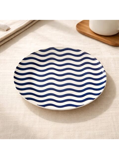 Tulu Porselen Panarea Servis Tabağı - Mavi - 25 cm - S000400337-17234