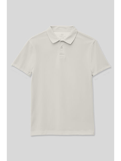 Tommylife Ekru Polo Yaka Standart Fit Basic Unisex T-Shirt - 11330 - S000446272-19965