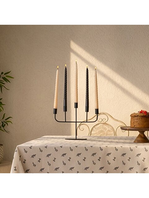 Evidea Deco Lucetta Şamdan - Siyah - 23 cm - S000383336-19351