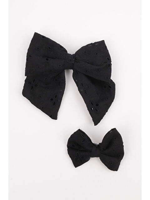 Le Mabelle Siyah Fisto Fiyonk Anne Kız Toka Set - S000236994-19351