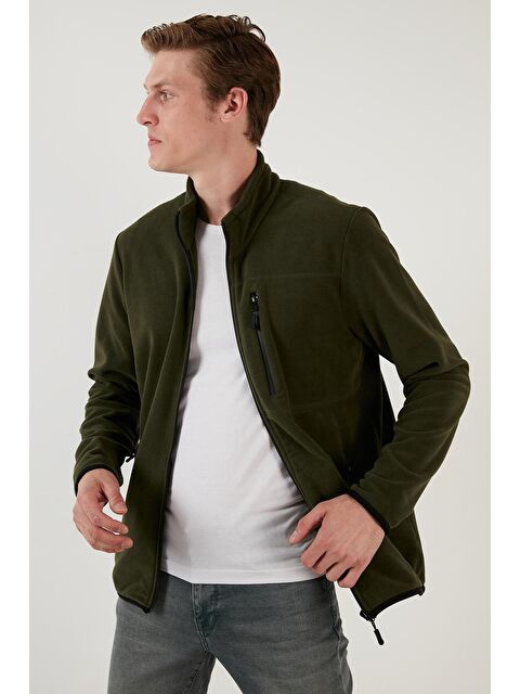 Buratti Cepli Dik Yaka Polar Erkek Fermuarlı Sweatshirt Hırka 5906028 - S000000774-18547