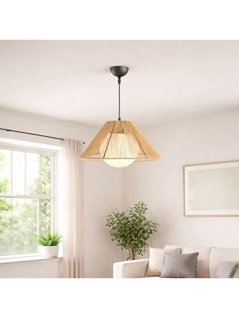Nisa Luce Sakura Opal Camlı Avize - Kahverengi / Beyaz - S000420925-37319