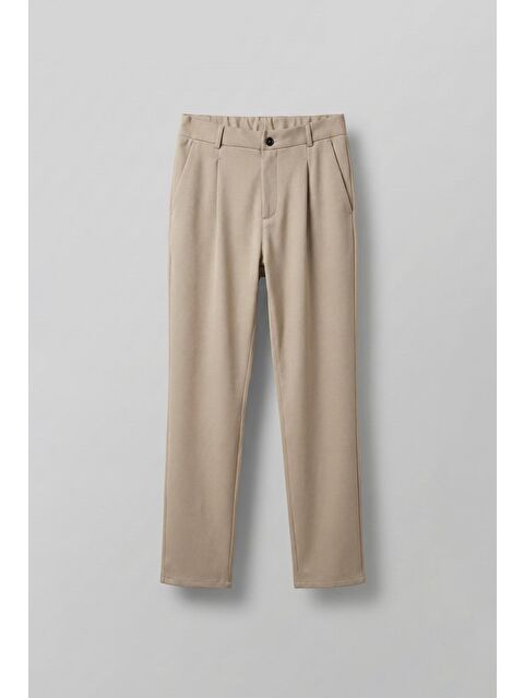 Abluka Online Baggy Fit Beli Lastikli Rahat Erkek Pantolon Bej - S000270867-19928