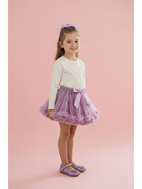 Le Mabelle Ekru 5 Fiyonklu Kız Çocuk Tişört - S000439888-19965