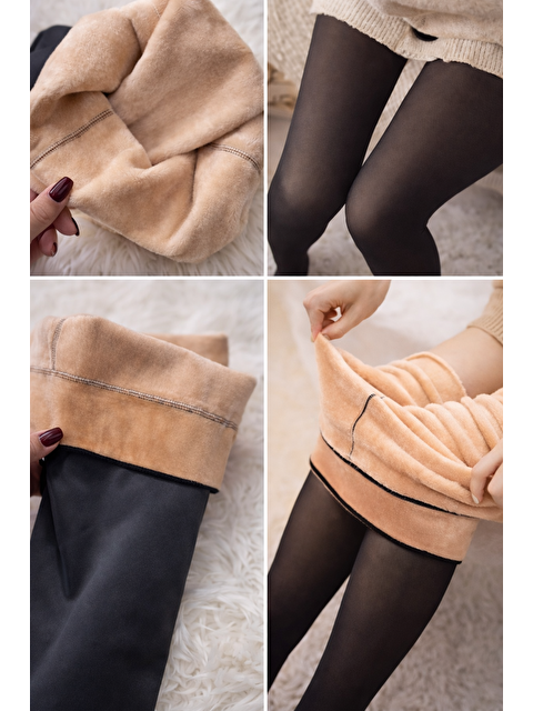 Katia And Bony Kadın Termal İçi Ten Polar Külotlu Çorap Siyah - S000137111-19351