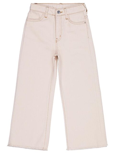 Civil Girls Kesik Paça 10-13 Yaş Pantolon - Ekru 10-11 Yaş - S000199182-19965