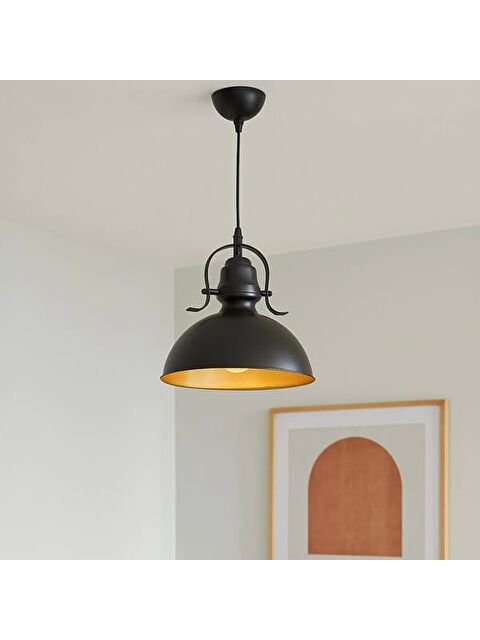 Correx Metal Sıvama Tekli Sarkıt - Siyah - 30 cm - S000378576-19351