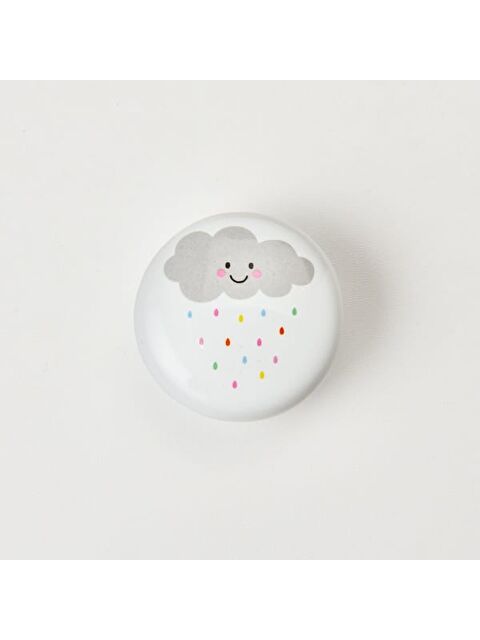 Esal Ufo Bulut Düğme Kulp - Beyaz