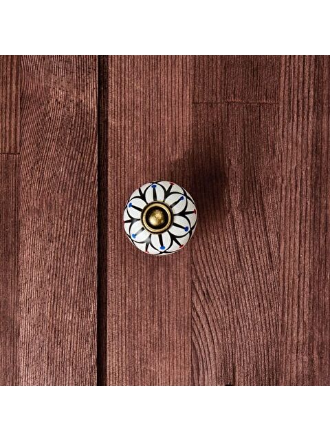 Esal Rustik Düğme Kulp - Beyaz / Antik - S000387535-20063