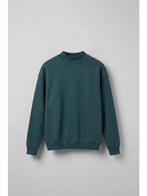 Abluka Online Erkek Rahat Kalıp Basic Uzun Kollu Sweatshirt Yeşil - S000314978-18194