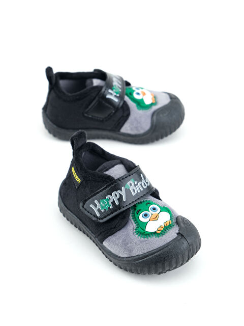 Gezer Kışlık Cırtlı Ayarlanabilir Rahat Taban Happy Birds Bebe Erkek Panduf Ayakkabı - S000263112-19351