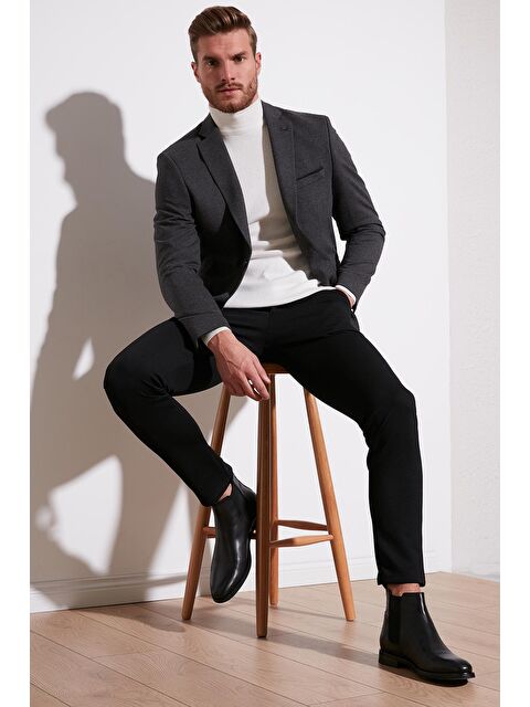 Buratti Slim Fit 6 Drop Tek Yırtmaçlı Blazer Erkek Ceket 2163115 B - S000000365-29666