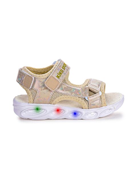 Kiko Kids 133 Hologram Işıklı Kız Çocuk Cırtlı Sandalet Ayakkabı - S000002791-17219