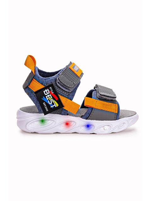 Kiko Kids 100 Işıklı Kız/Erkek Çocuk Cırtlı Sandalet Ayakkabı 100 - S000010171-19987