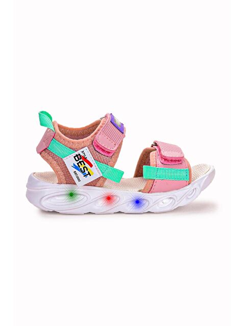 Kiko Kids 100 Işıklı Kız/Erkek Çocuk Cırtlı Sandalet Ayakkabı 100 - S000010171-20026