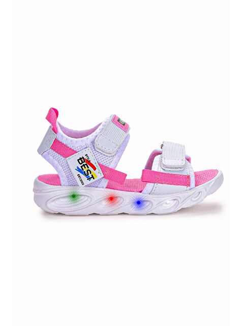 Kiko Kids 100 Işıklı Kız/Erkek Çocuk Cırtlı Sandalet Ayakkabı 100 - S000010171-17219