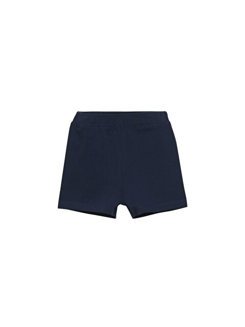 Lovetti Açık Lacivert Kız Çocuk Düz Basıc Dans Şortu - S000053544-19459