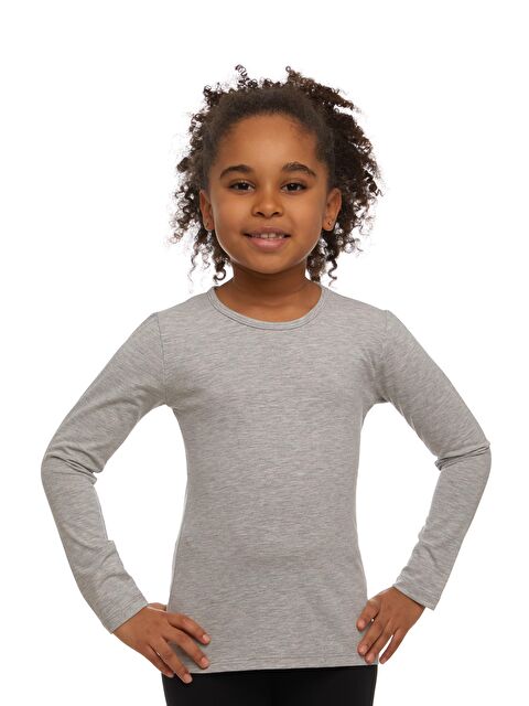 Lovetti Kız Çocuk Düz Basic Elastanlı Uzun Kollu Tişört - S000052869-20600