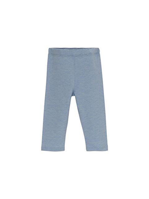 Lovetti Mavi Melanj Kız Çocuk Düz Basıc Diz Altı Kapri - S000053562-17234