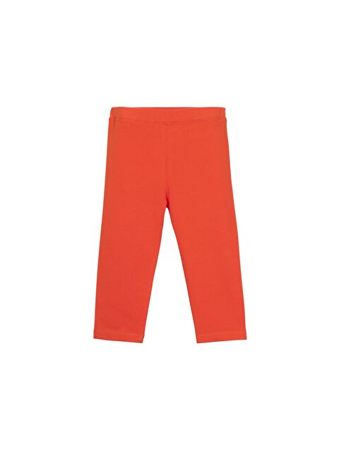 Lovetti Turuncu Kız Çocuk Düz Basıc Diz Altı Kapri - S000053562-20013