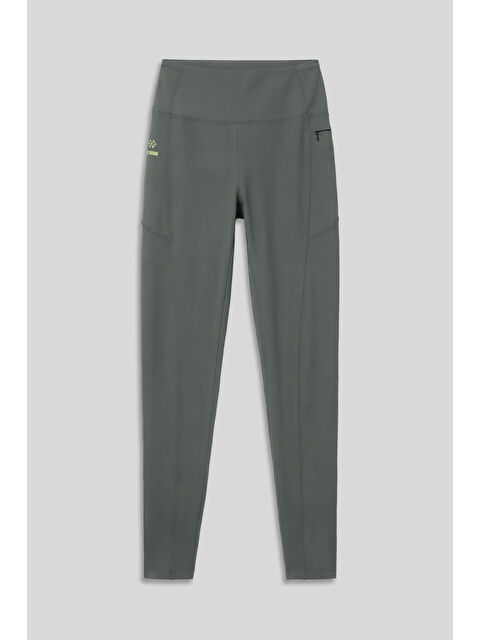 Tommylife Haki Polyester Esnek Standart Fit Performans Kadın Tayt - 94667 - S000364964-18547