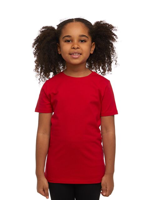 Lovetti Açık Kırmızı Unısex Sıfır Yaka Kısa Kollu Tişört - S000053887-20043