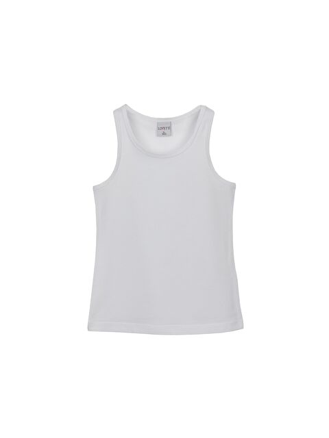 Lovetti Beyaz Kız Çocuk Düz Basıc  Yüzücü Atlet - S000053546-20063