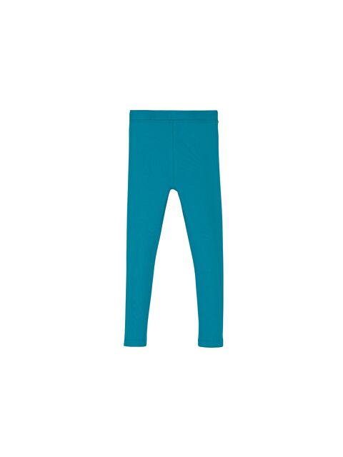 Lovetti Koyu Turkuaz Kız Çocuk Kışlık Tam Boy Düz Basıc Tayt - S000053910-20051