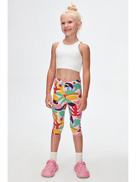 Lovetti Kız Çocuk Cutouts Foliage Desen Kapri - S000053605-23173