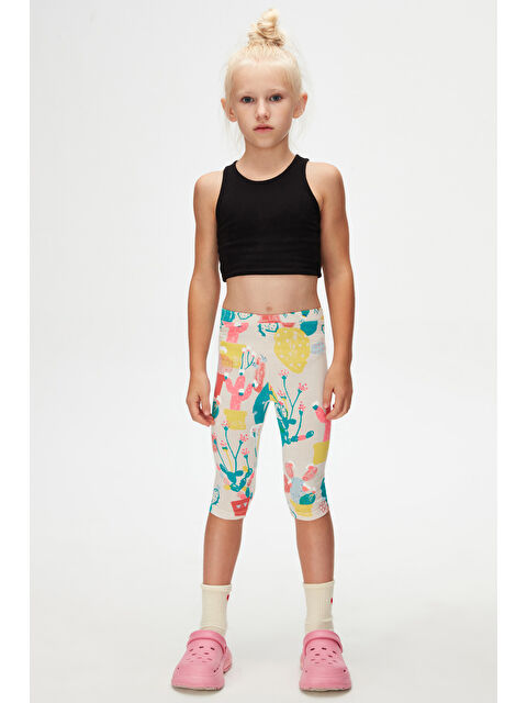 Lovetti Kız Çocuk Spring Cactus Desen Kapri - S000053595-23173