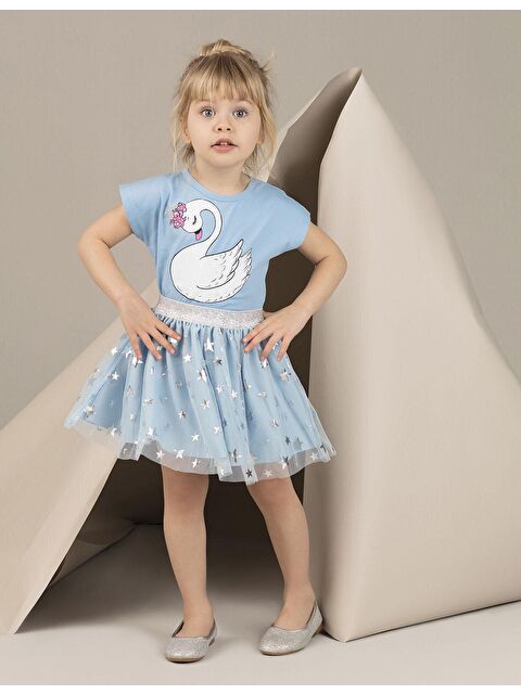 MSHB&G Yıldız Kuğu Kız Çocuk Tüllü Elbise - S000005638-17234