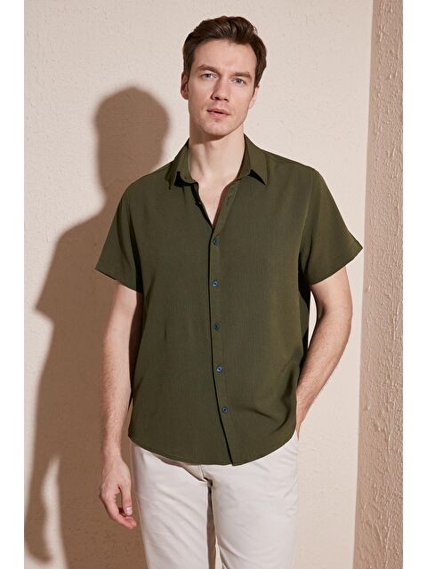 Buratti Pamuk Karışımlı Kısa Kollu Regular Fit Gömlek CF23S113139 - S000000726-18547