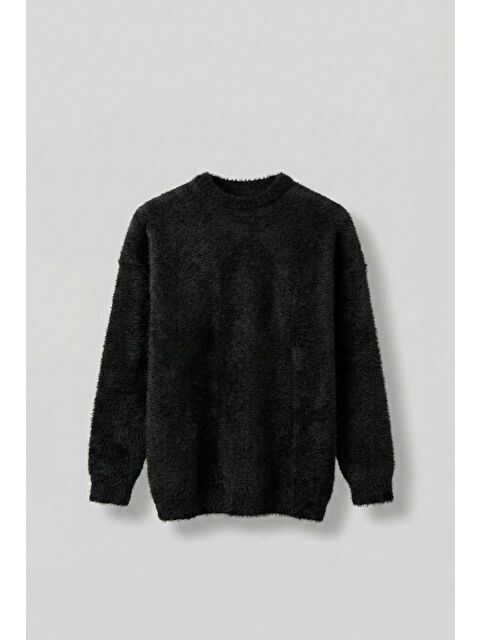 Abluka Online Erkek Oversize Dokulu Kazak Siyah - S000118419-19351